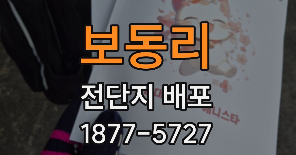 보동리 전단지 배포