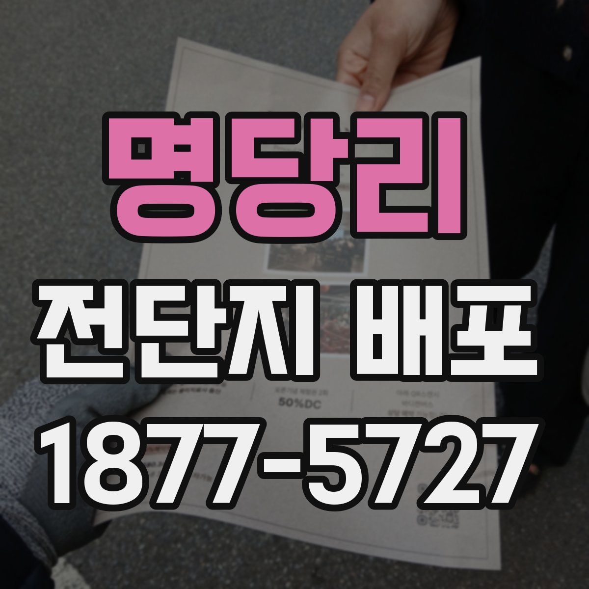 명당리 전단지 배포