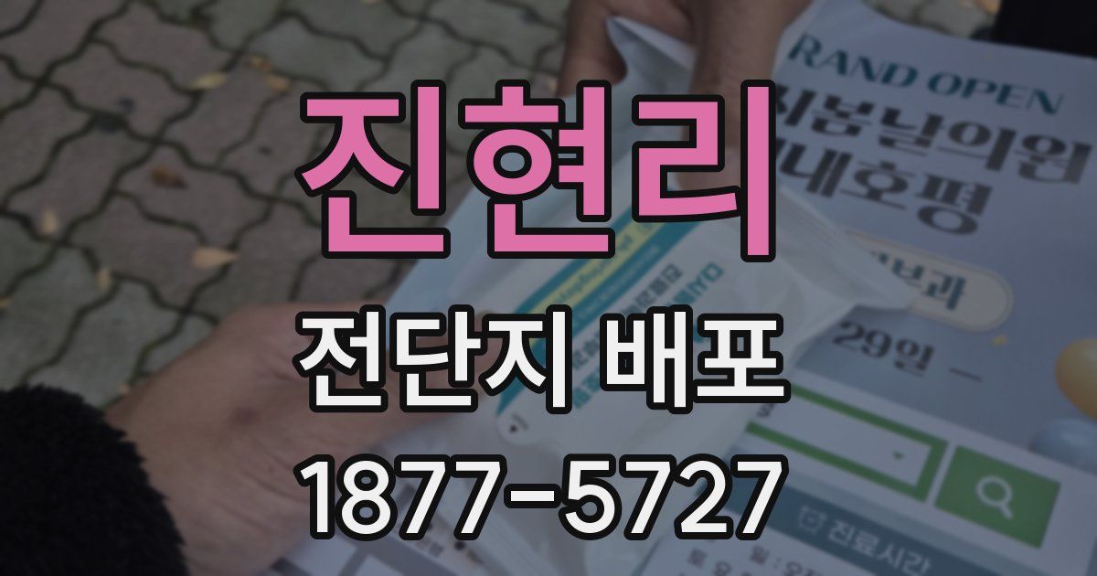 진현리 전단지 배포