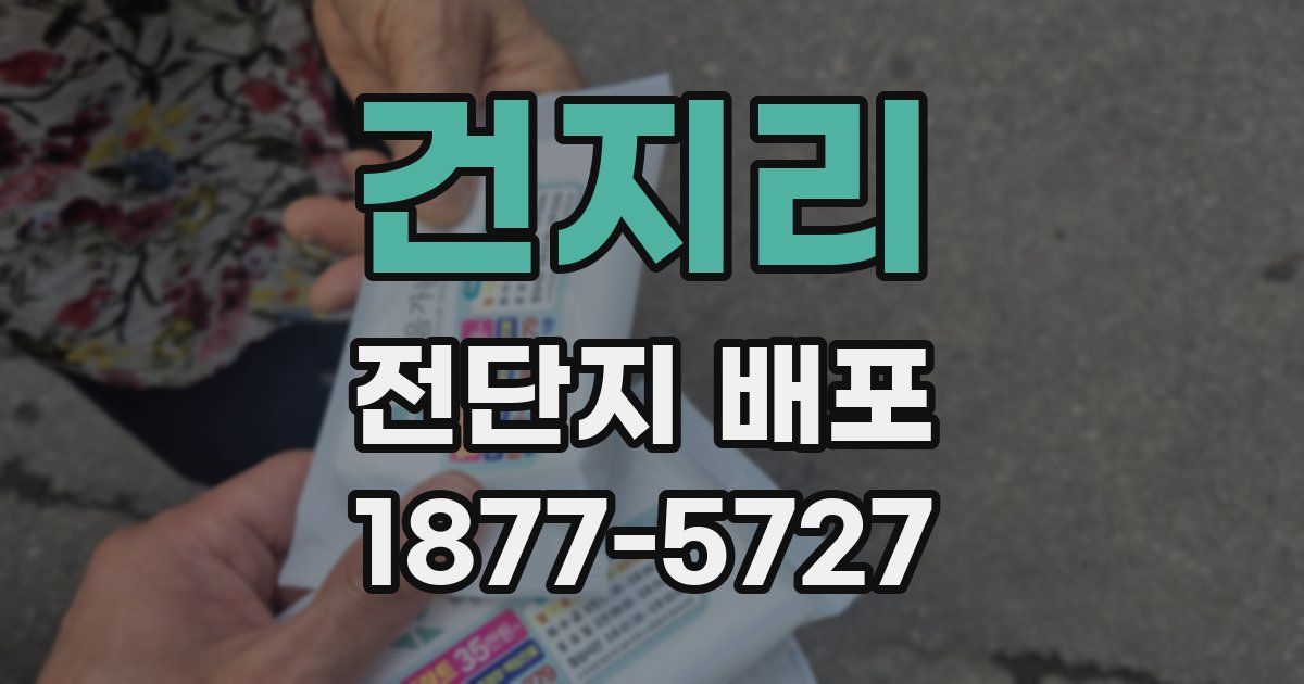 건지리 전단지 배포