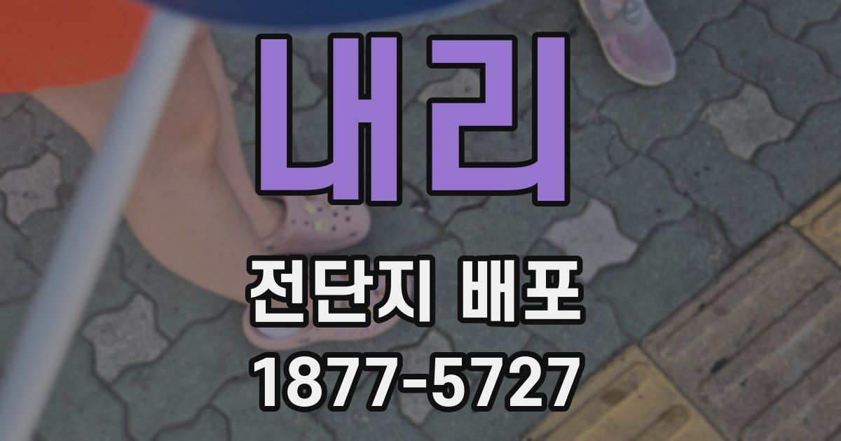 내리 전단지 배포