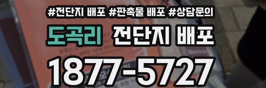 도곡리 전단지 배포