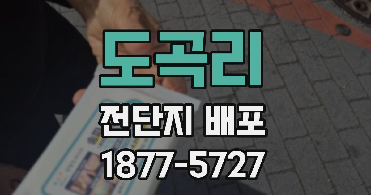도곡리 전단지 배포