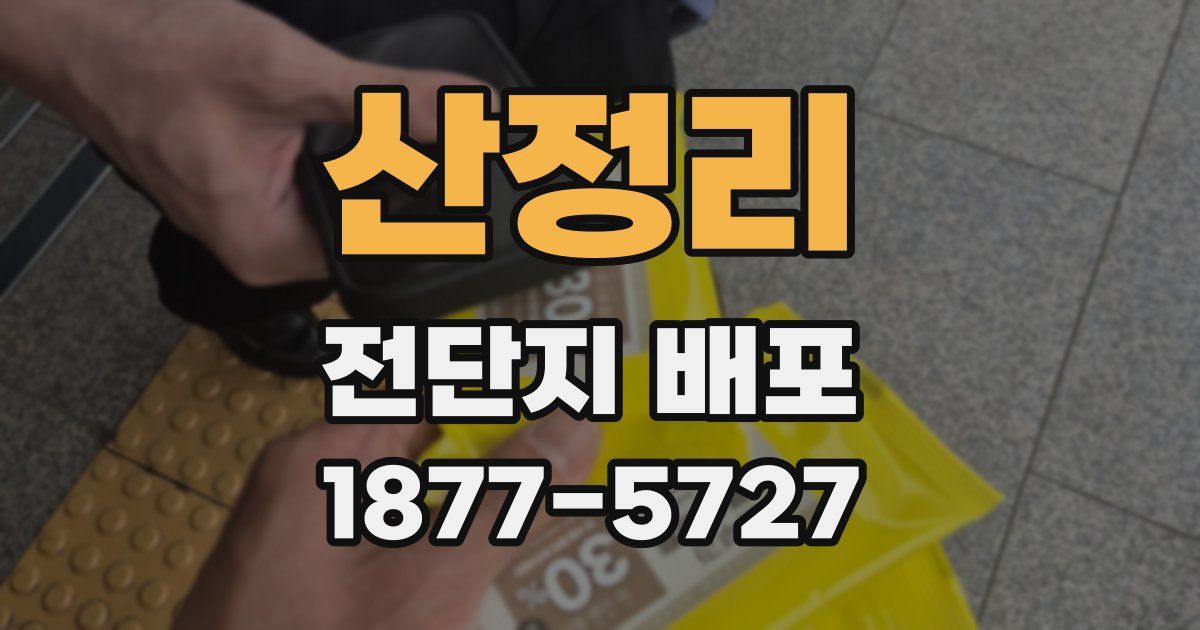 산정리 전단지 배포