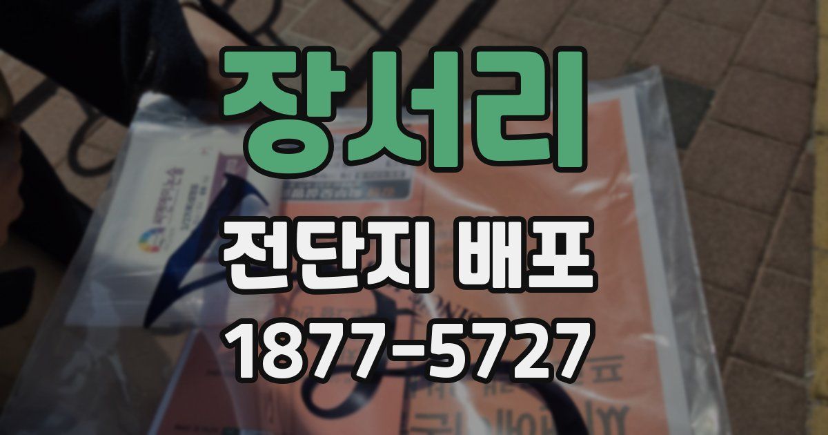장서리 전단지 배포