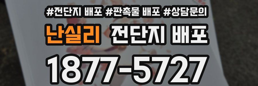 난실리 전단지 배포