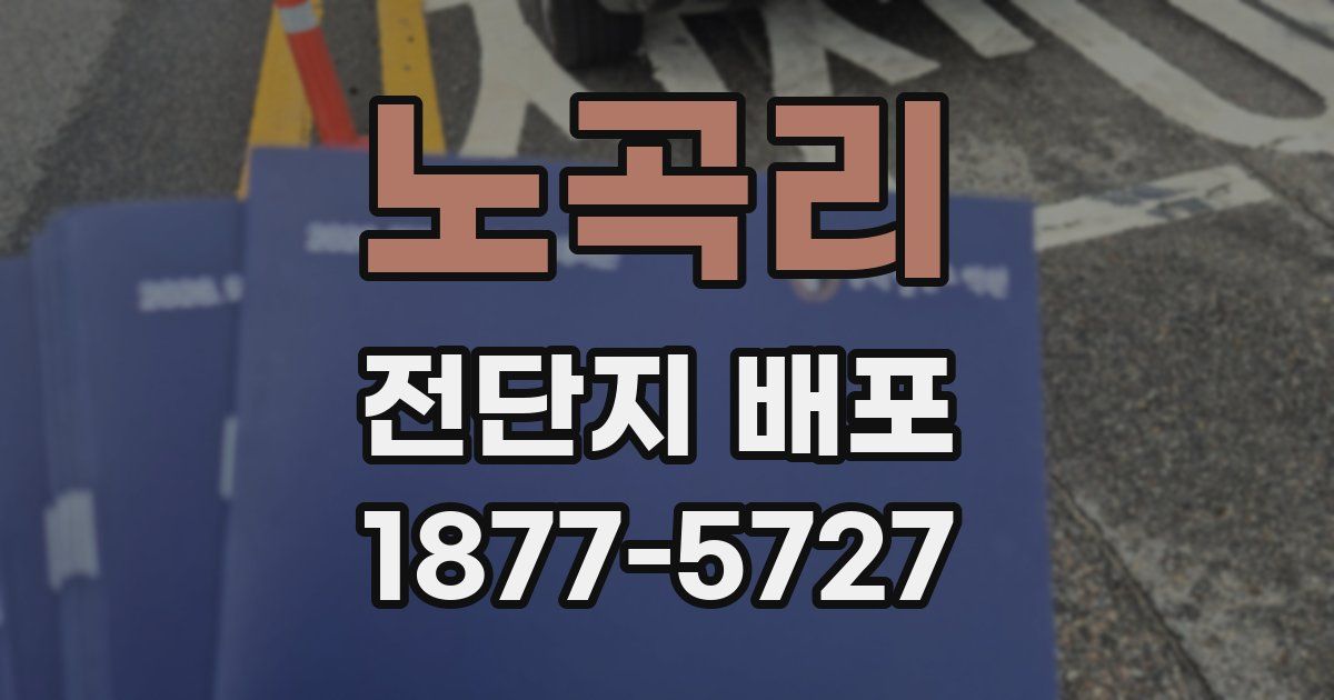 노곡리 전단지 배포