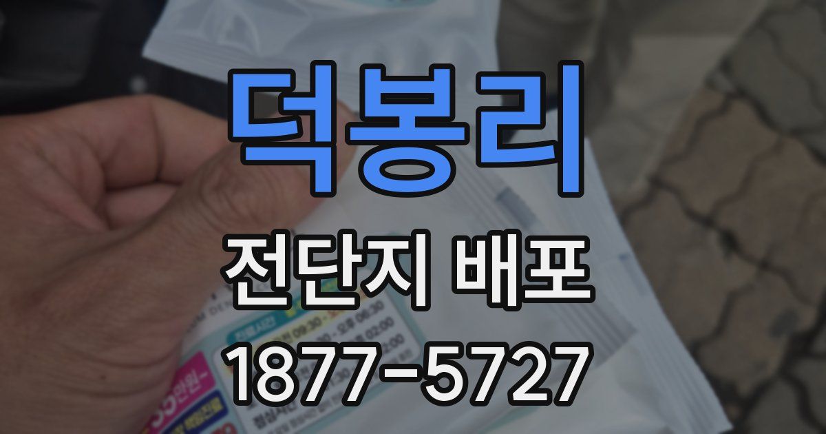 덕봉리 전단지 배포