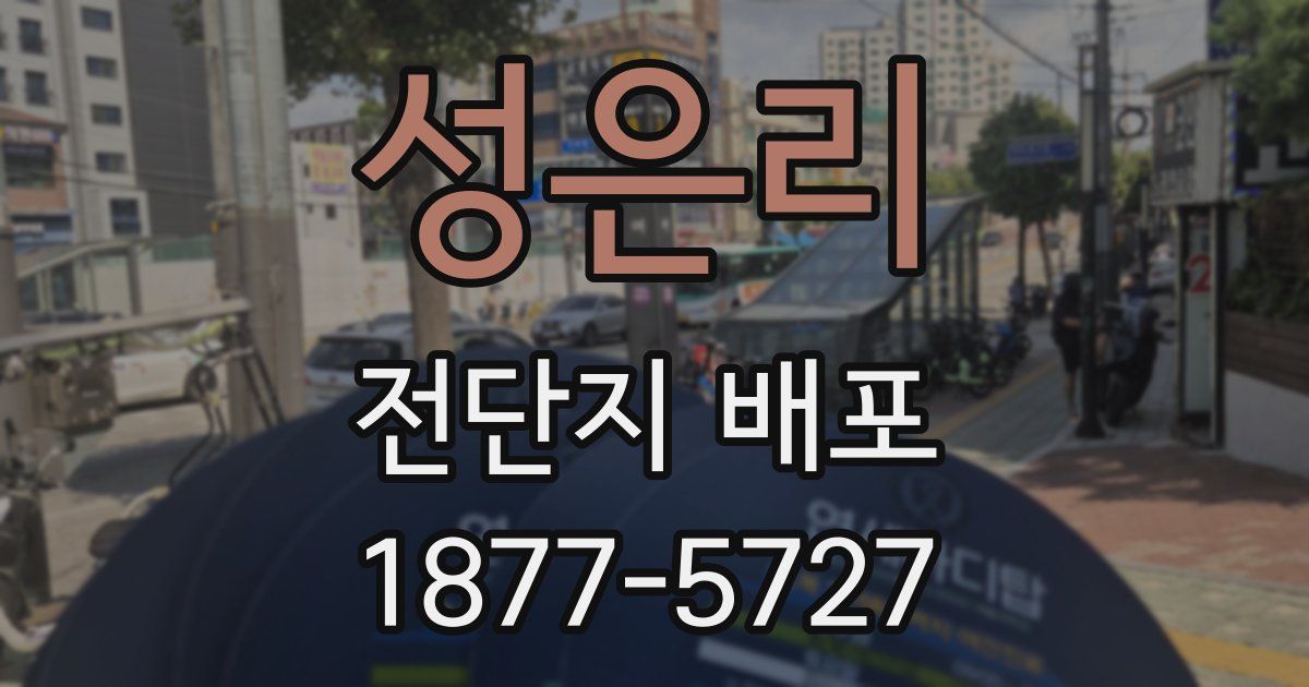 성은리 전단지 배포