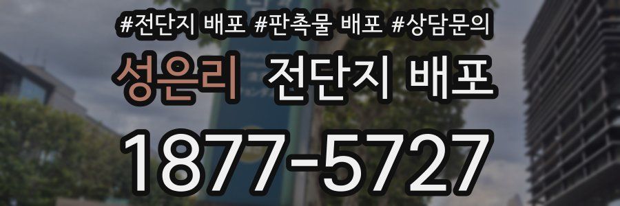 성은리 전단지 배포