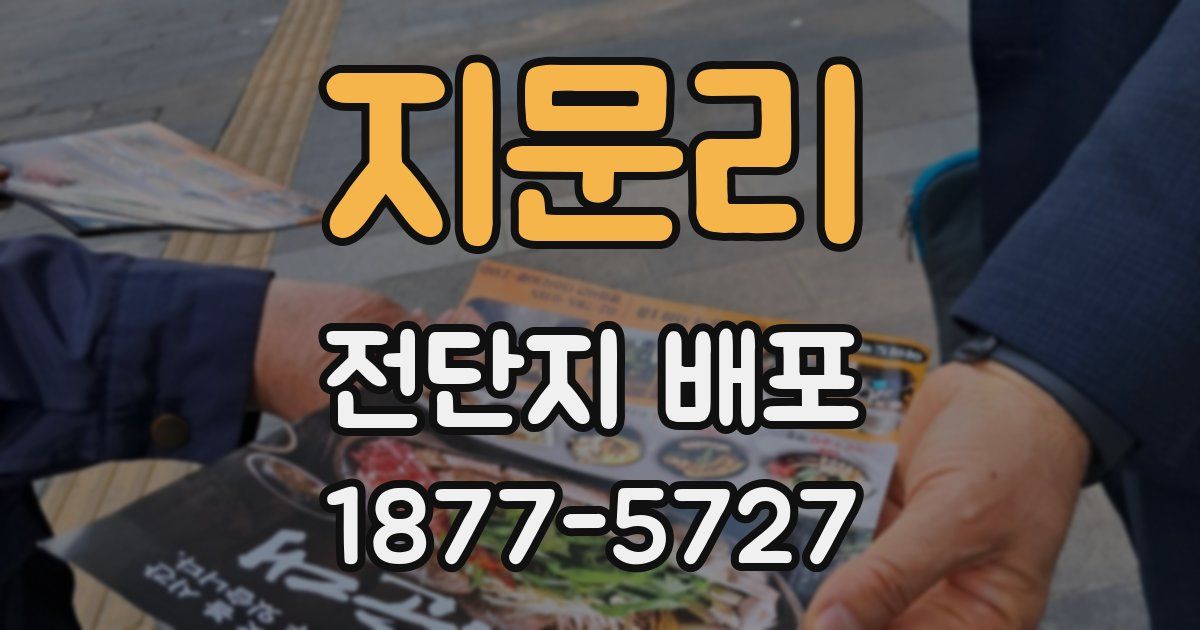 지문리 전단지 배포