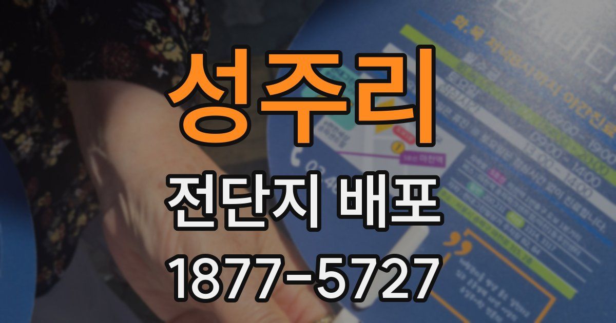 성주리 전단지 배포