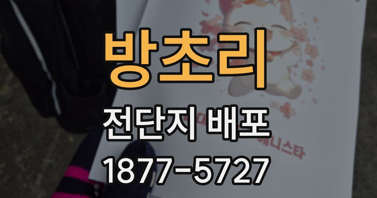 방초리 전단지 배포