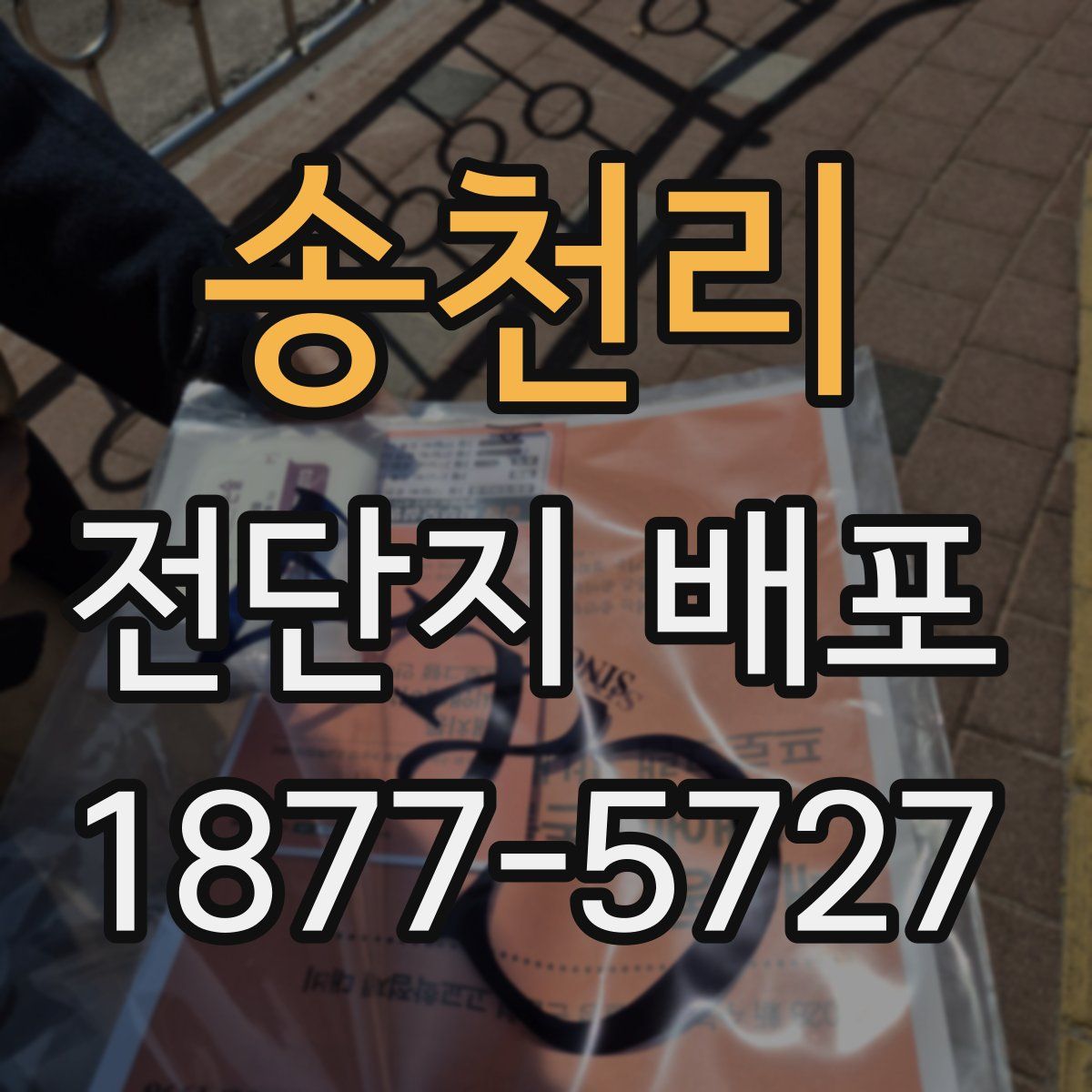 송천리 전단지 배포
