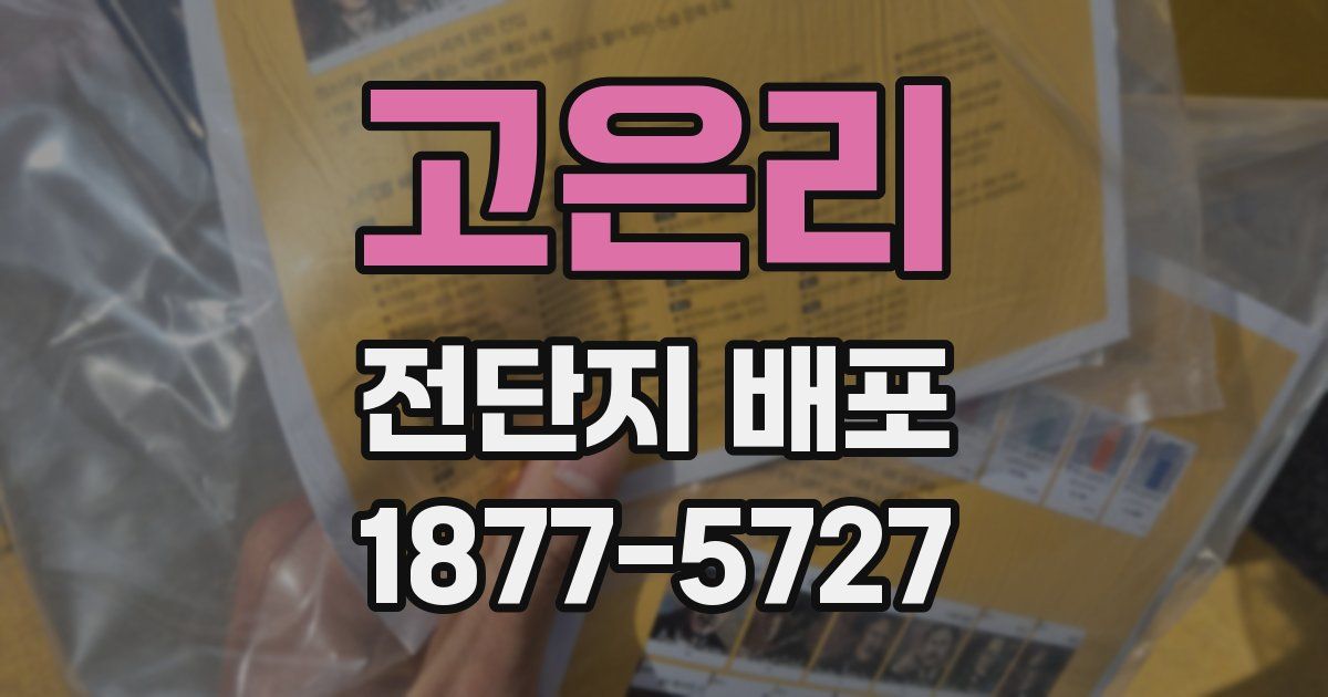 고은리 전단지 배포