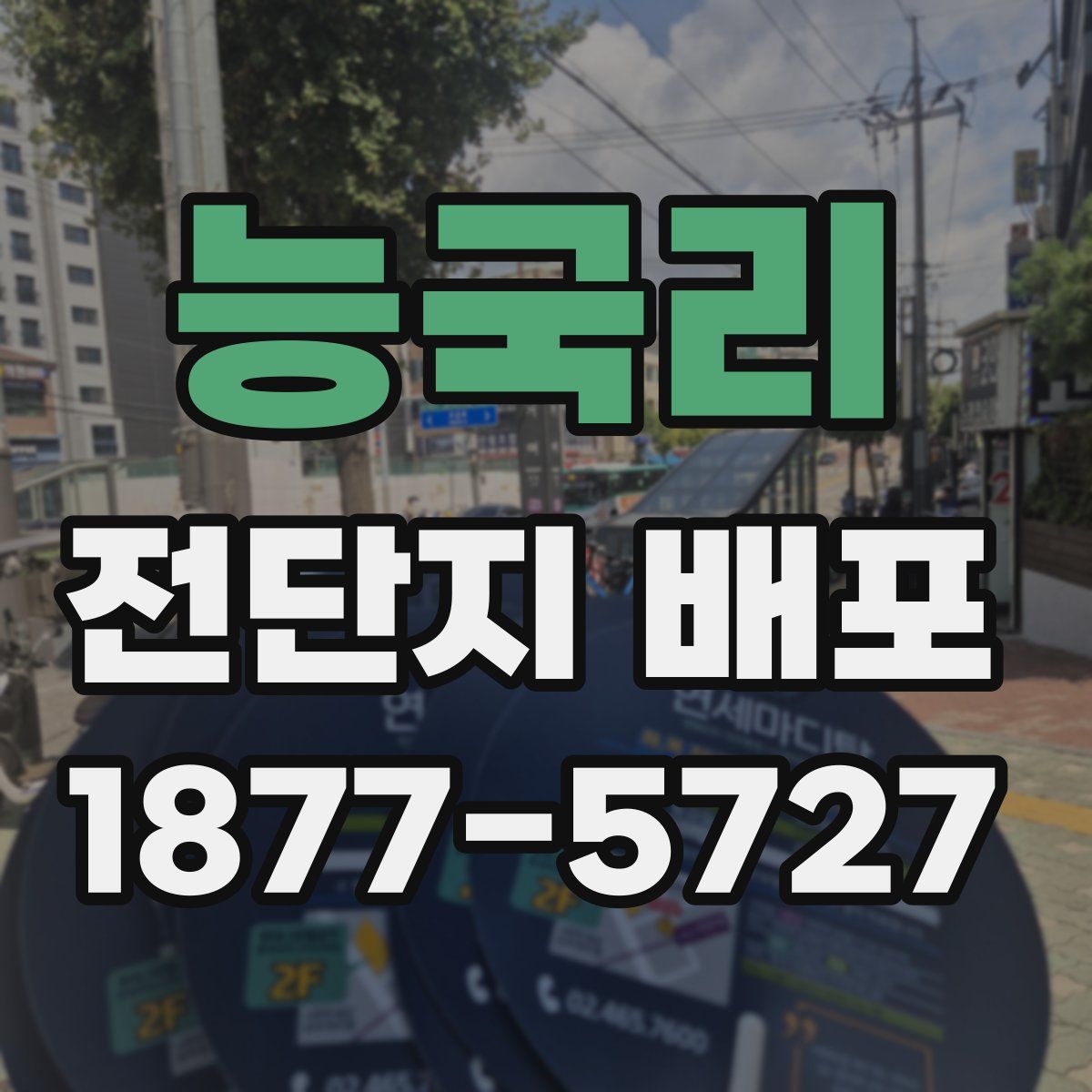 능국리 전단지 배포