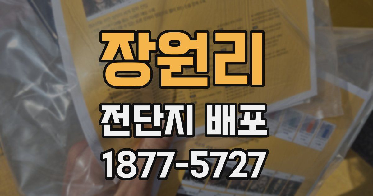 장원리 전단지 배포