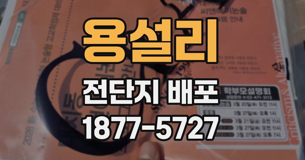 용설리 전단지 배포