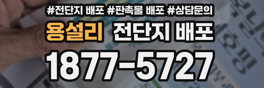 용설리 전단지 배포