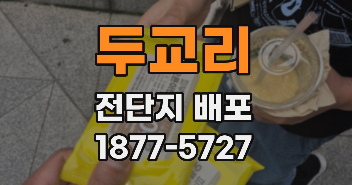 두교리 전단지 배포