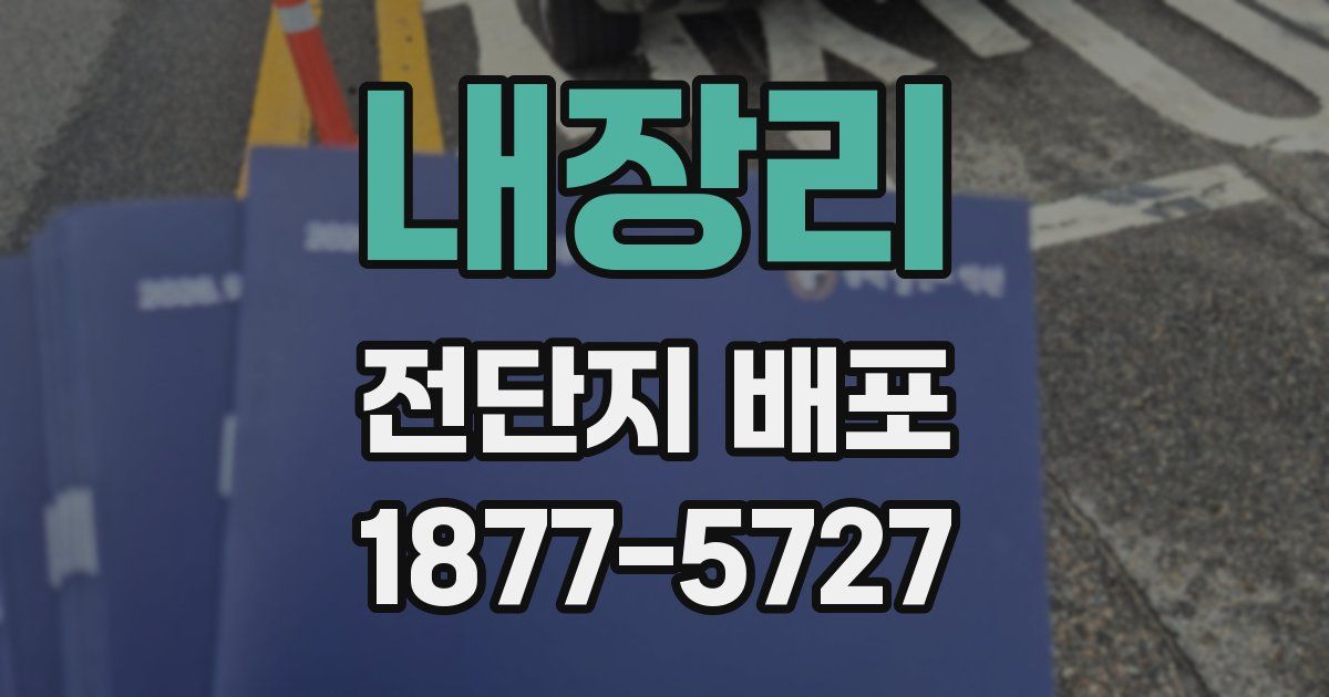 내장리 전단지 배포