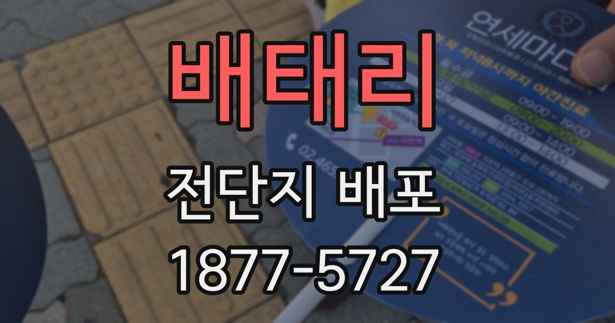 배태리 전단지 배포