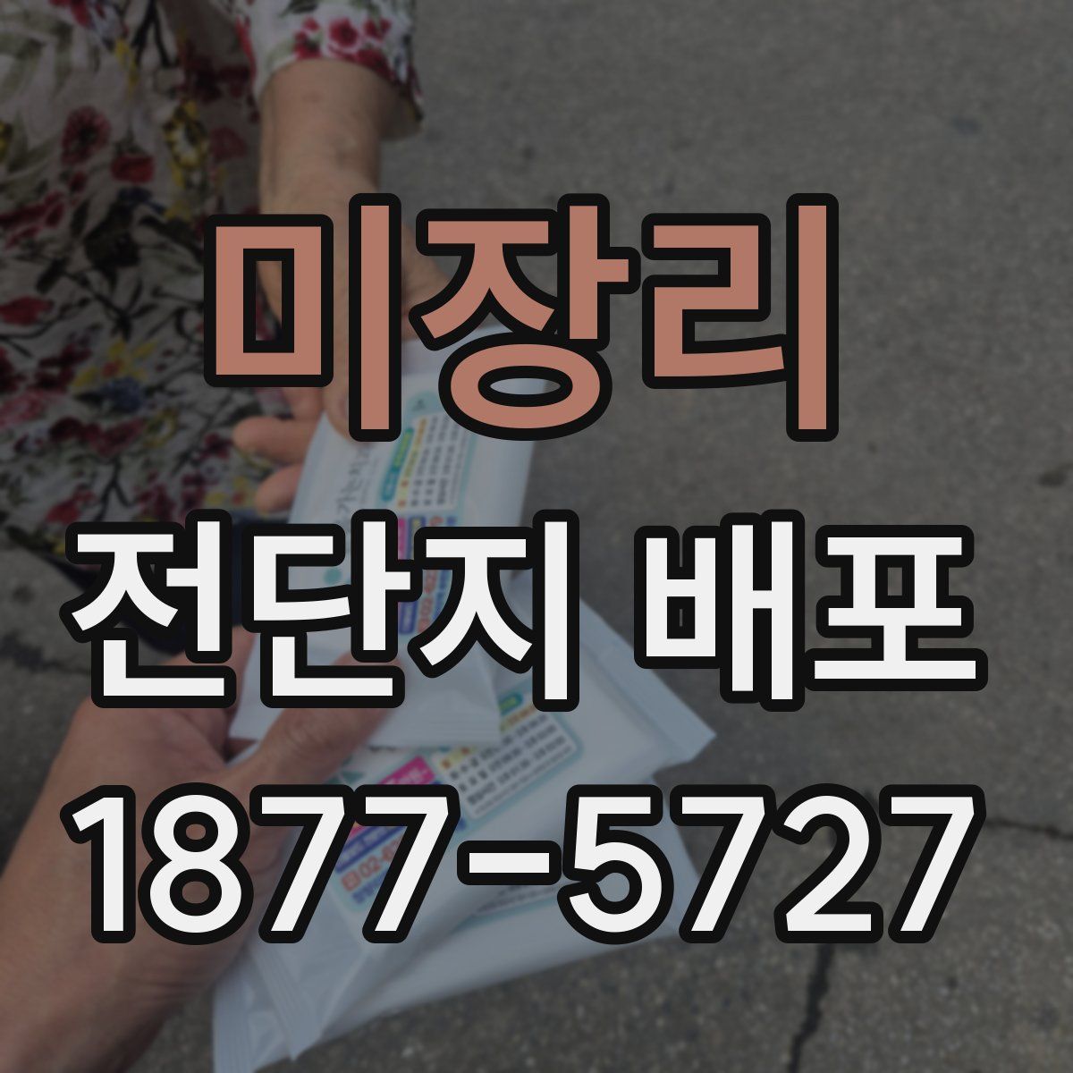 미장리 전단지 배포