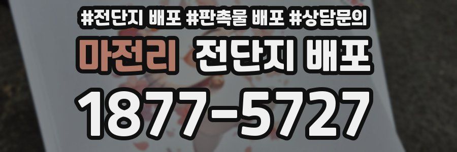마전리 전단지 배포