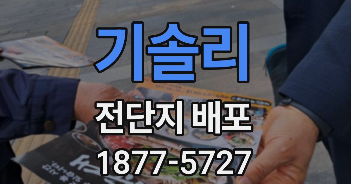 기솔리 전단지 배포