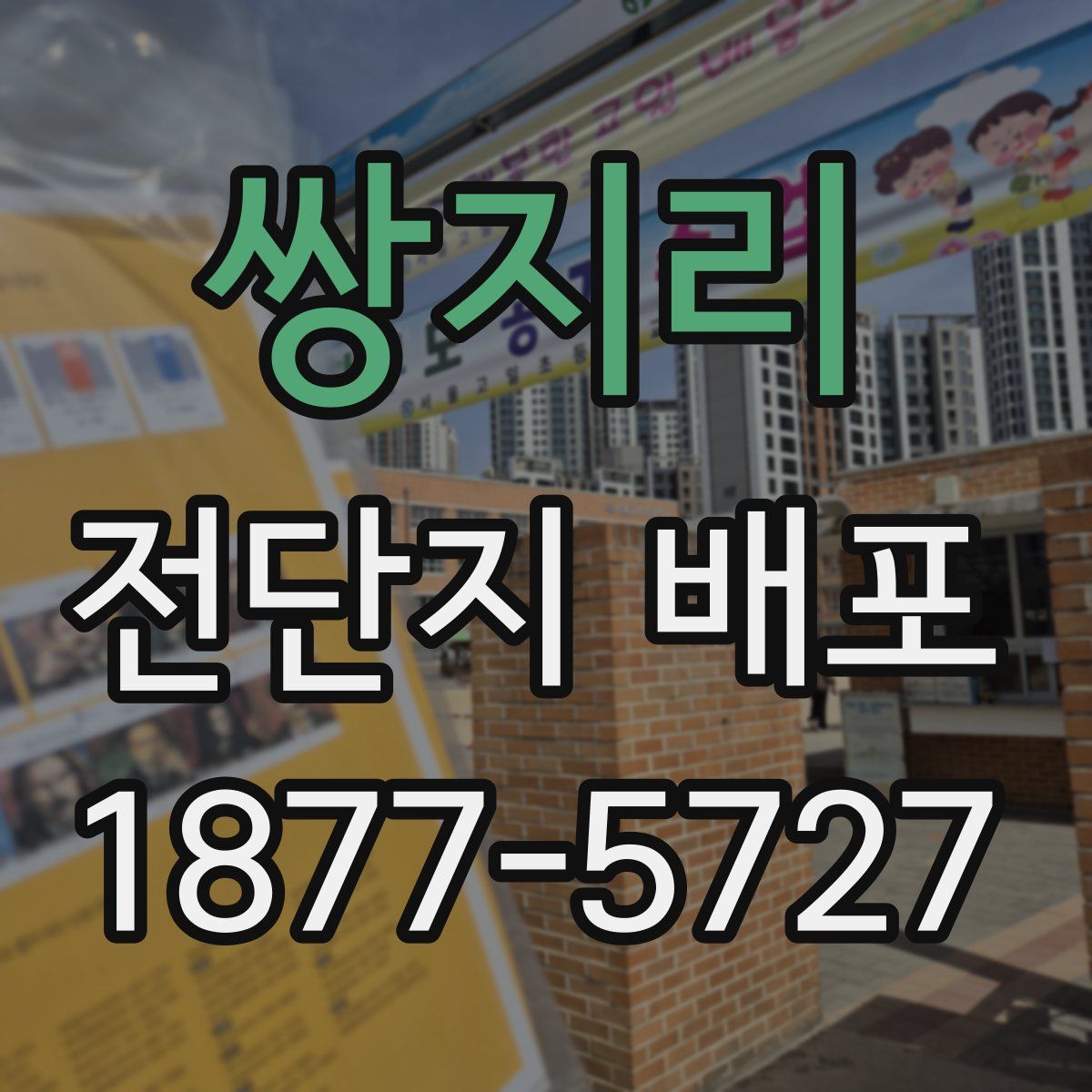 쌍지리 전단지 배포