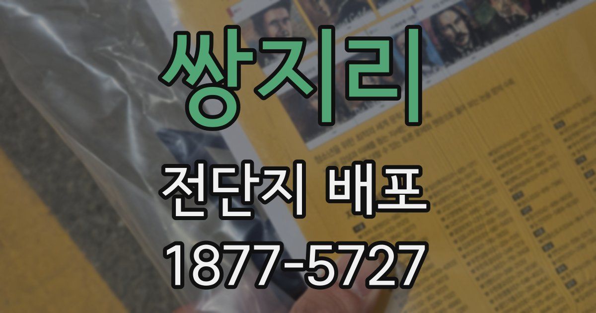 쌍지리 전단지 배포