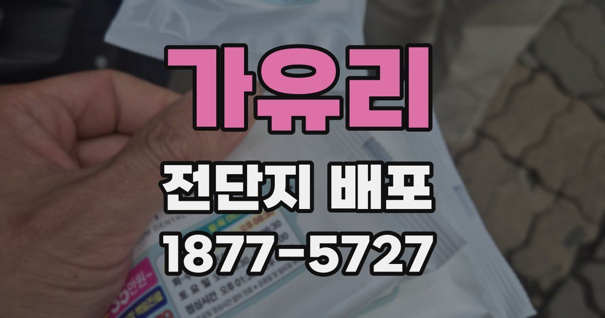 가유리 전단지 배포