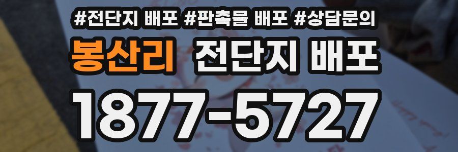 봉산리 전단지 배포