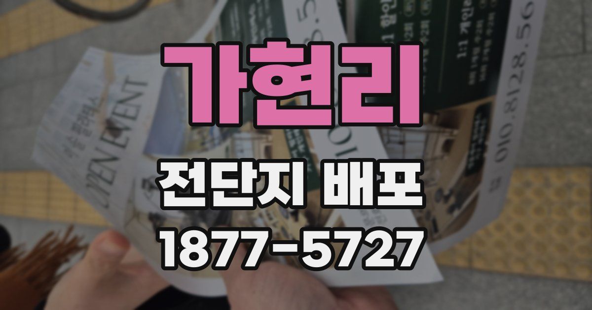 가현리 전단지 배포