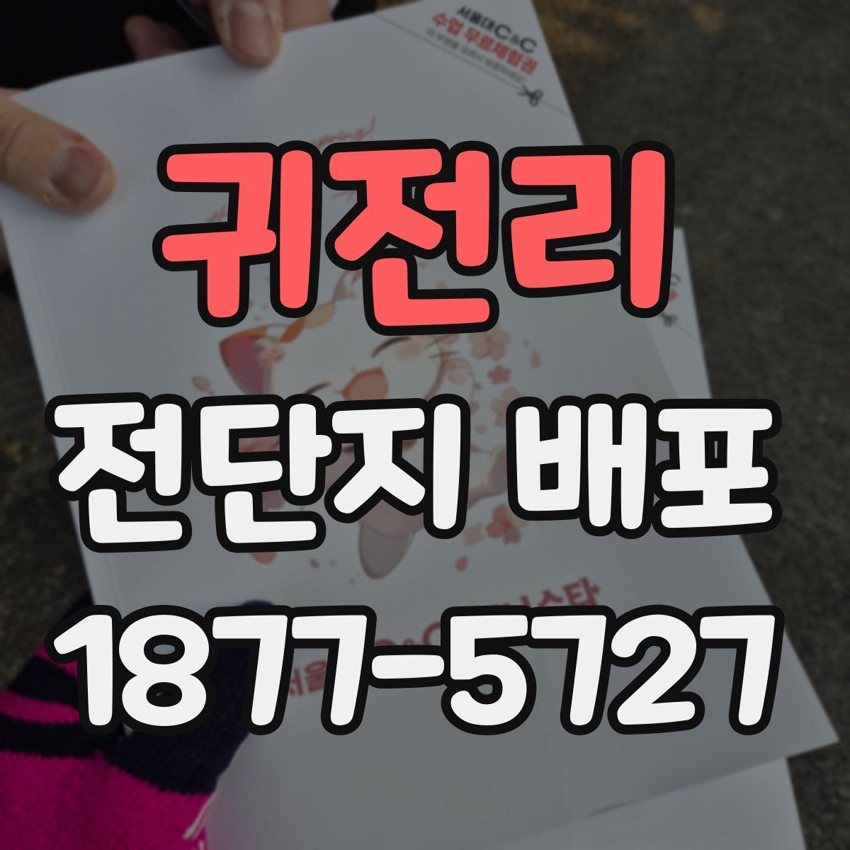 귀전리 전단지 배포