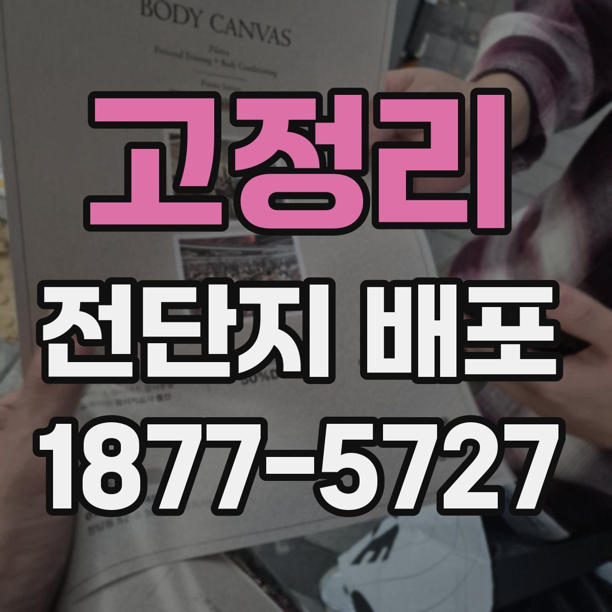 고정리 전단지 배포