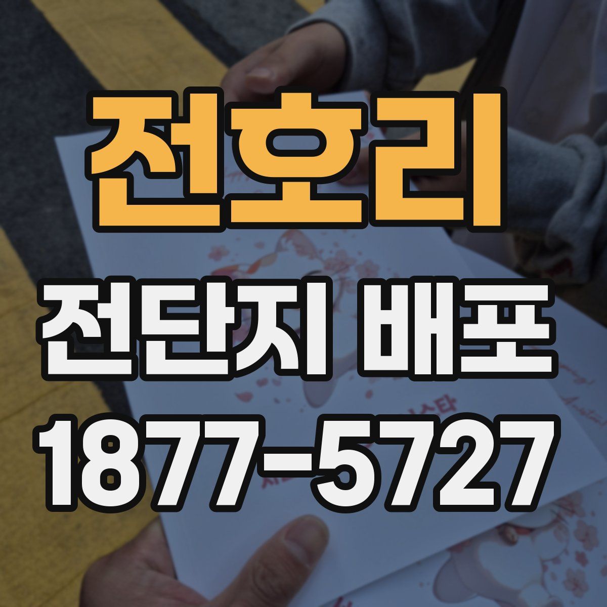 전호리 전단지 배포