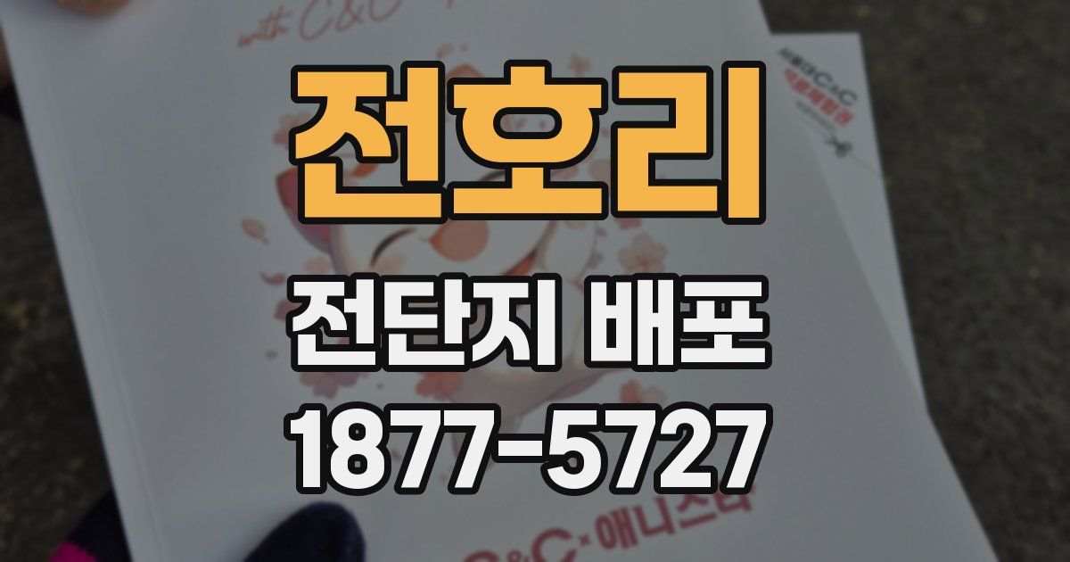 전호리 전단지 배포