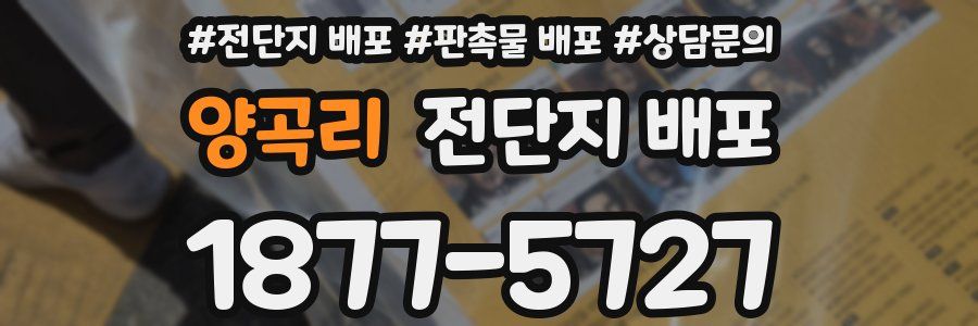 양곡리 전단지 배포