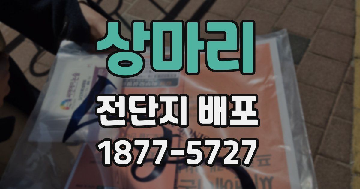 상마리 전단지 배포