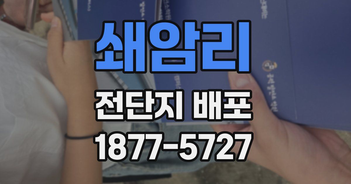 쇄암리 전단지 배포