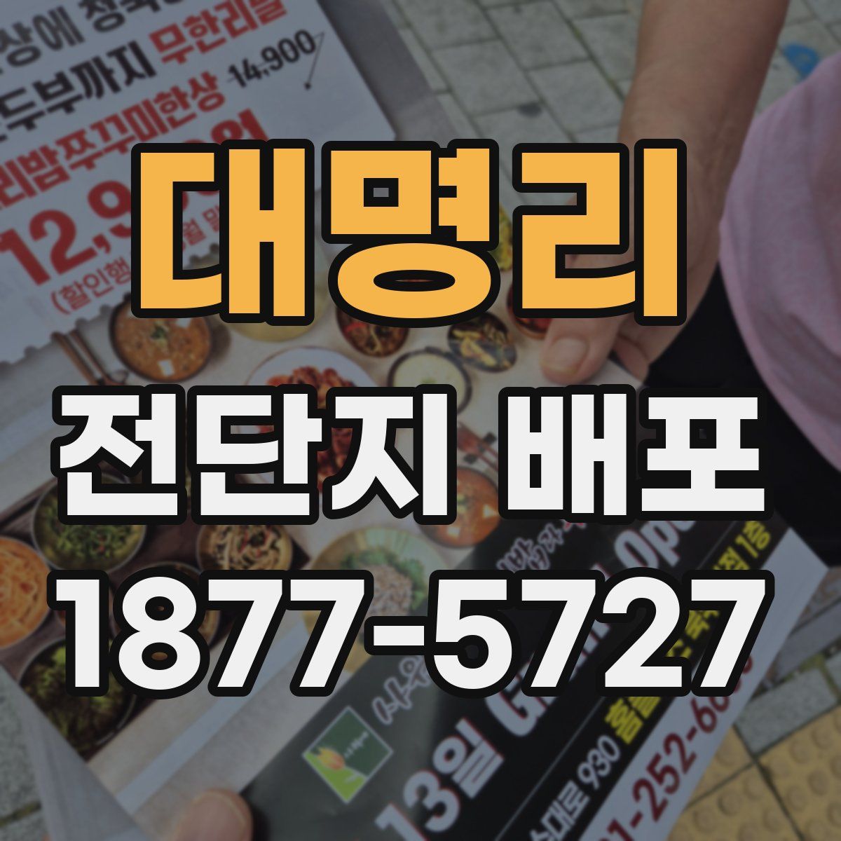 대명리 전단지 배포