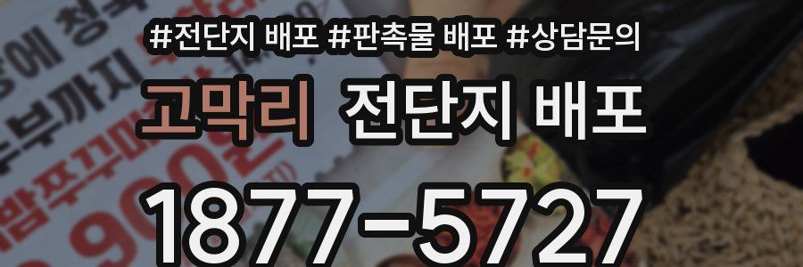 고막리 전단지 배포