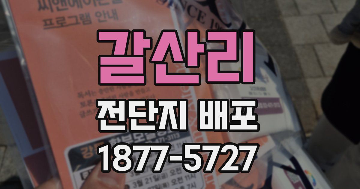 갈산리 전단지 배포