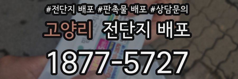 고양리 전단지 배포