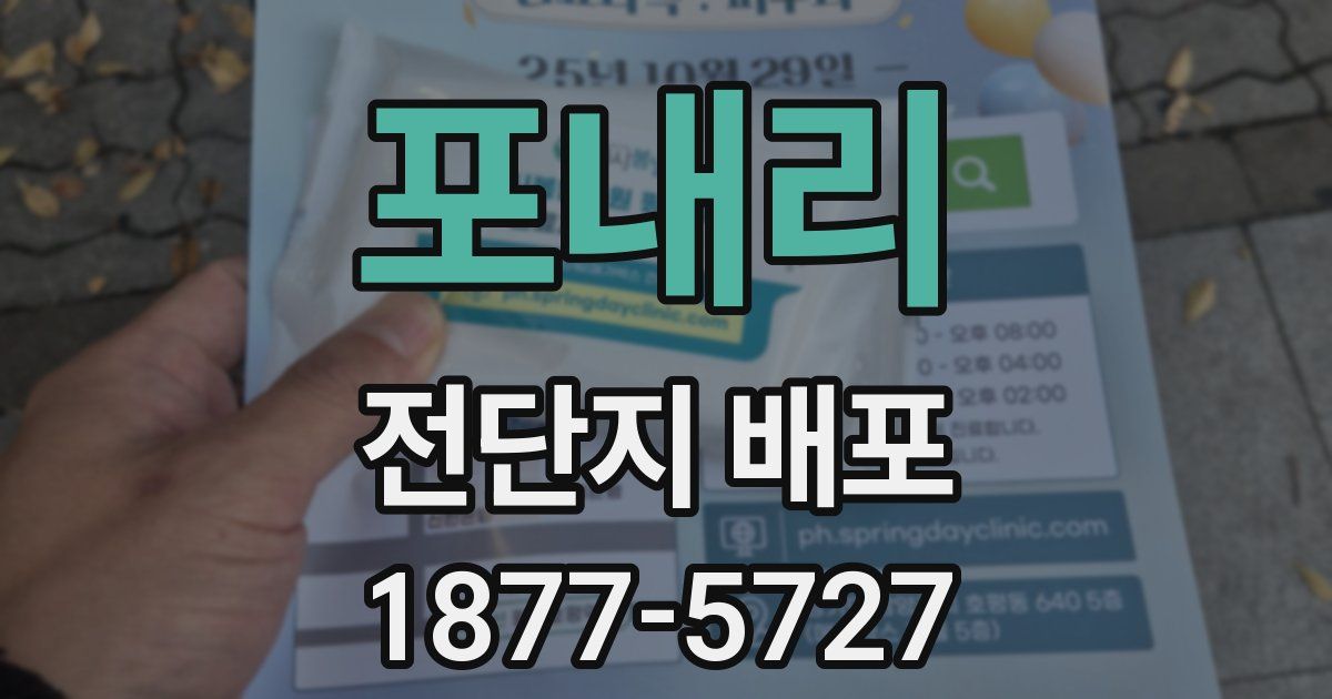 포내리 전단지 배포
