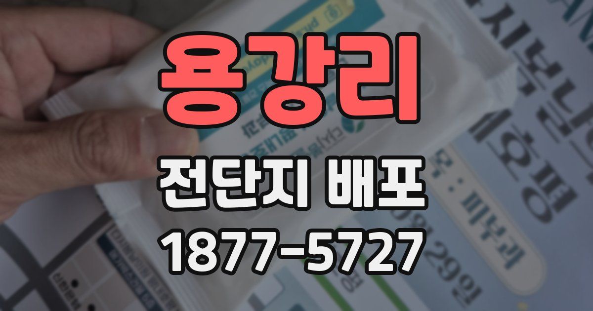 용강리 전단지 배포