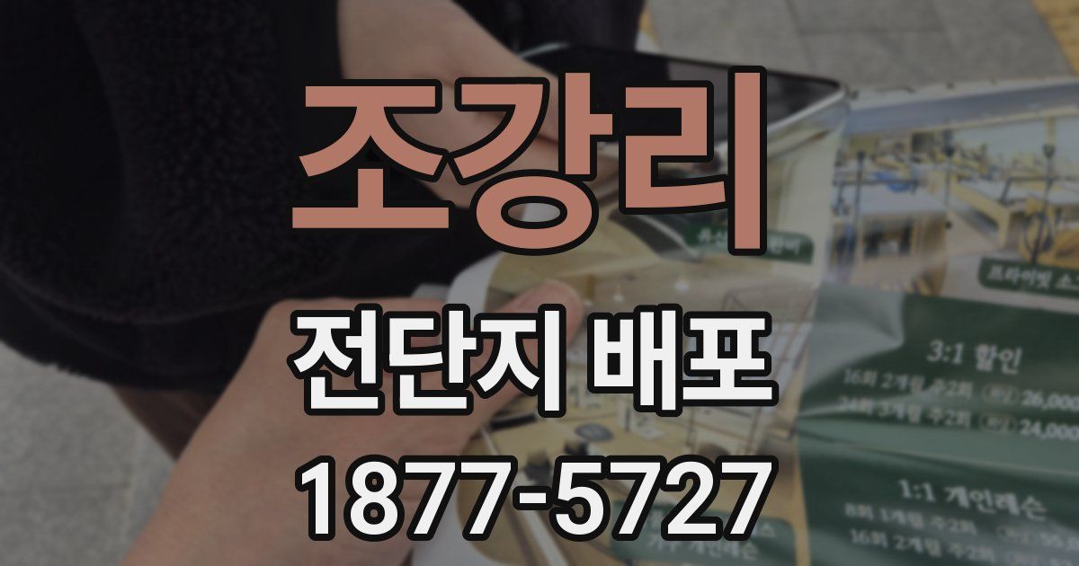 조강리 전단지 배포