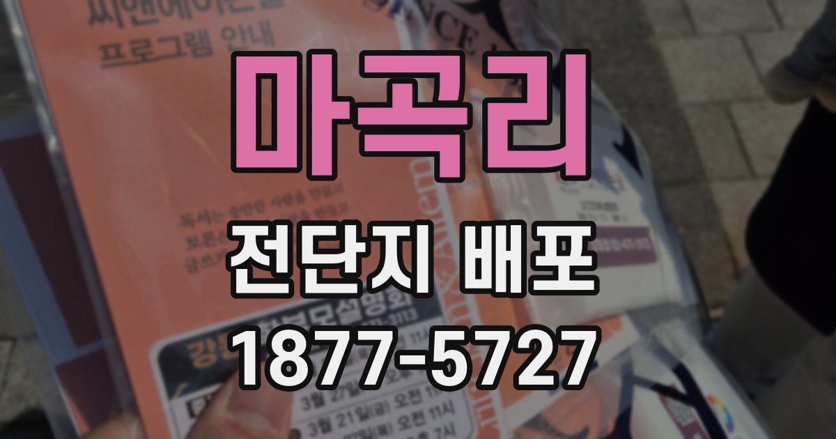마곡리 전단지 배포