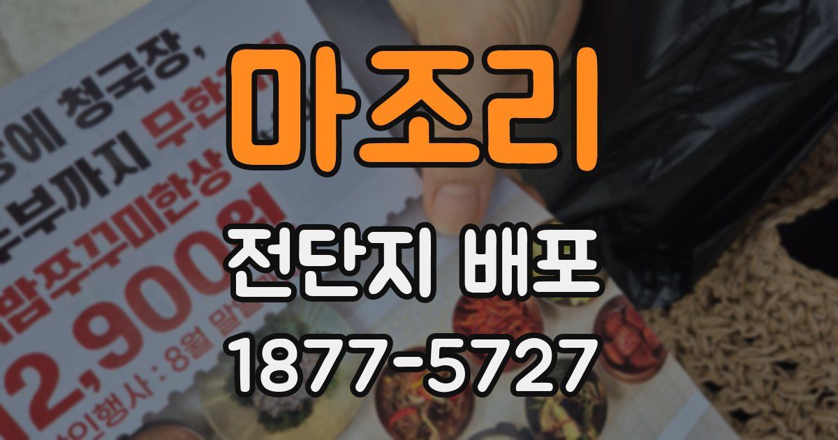 마조리 전단지 배포
